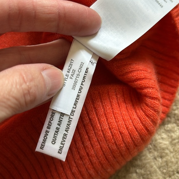 CREWCUTS 12-14 Unisex Orange 100% Cashmere Crew Neck Sweater Pullover Preppy - Picture 7 of 7